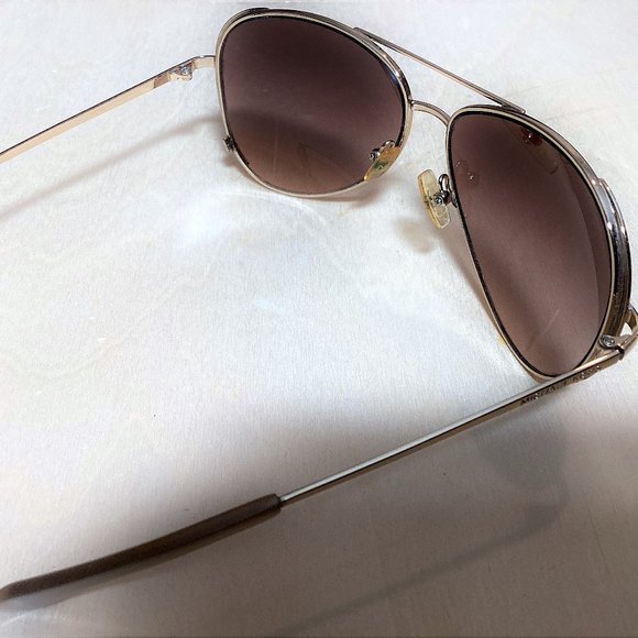 Sunglasses, Michael Kors MK-5004 Gold with Maroon Lenses - Picture 3 of 3